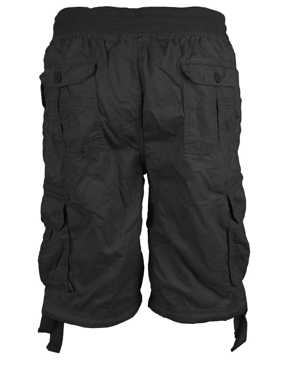 thumbnail image 2 of Men's Cotton Twill Cargo Shorts - Elastic Waist With Drawstring & 6 Pockets, 7-Inch Inseam 2 of 9