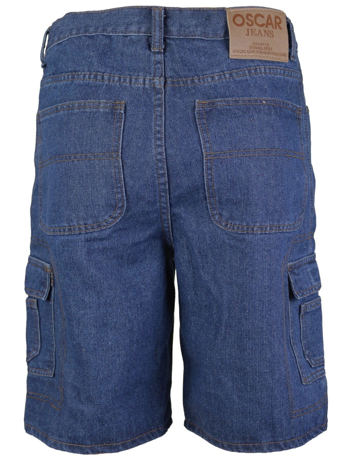 Men's Premium Cotton Multi Pocket Relaxed Fit Stonewash Denim Jean