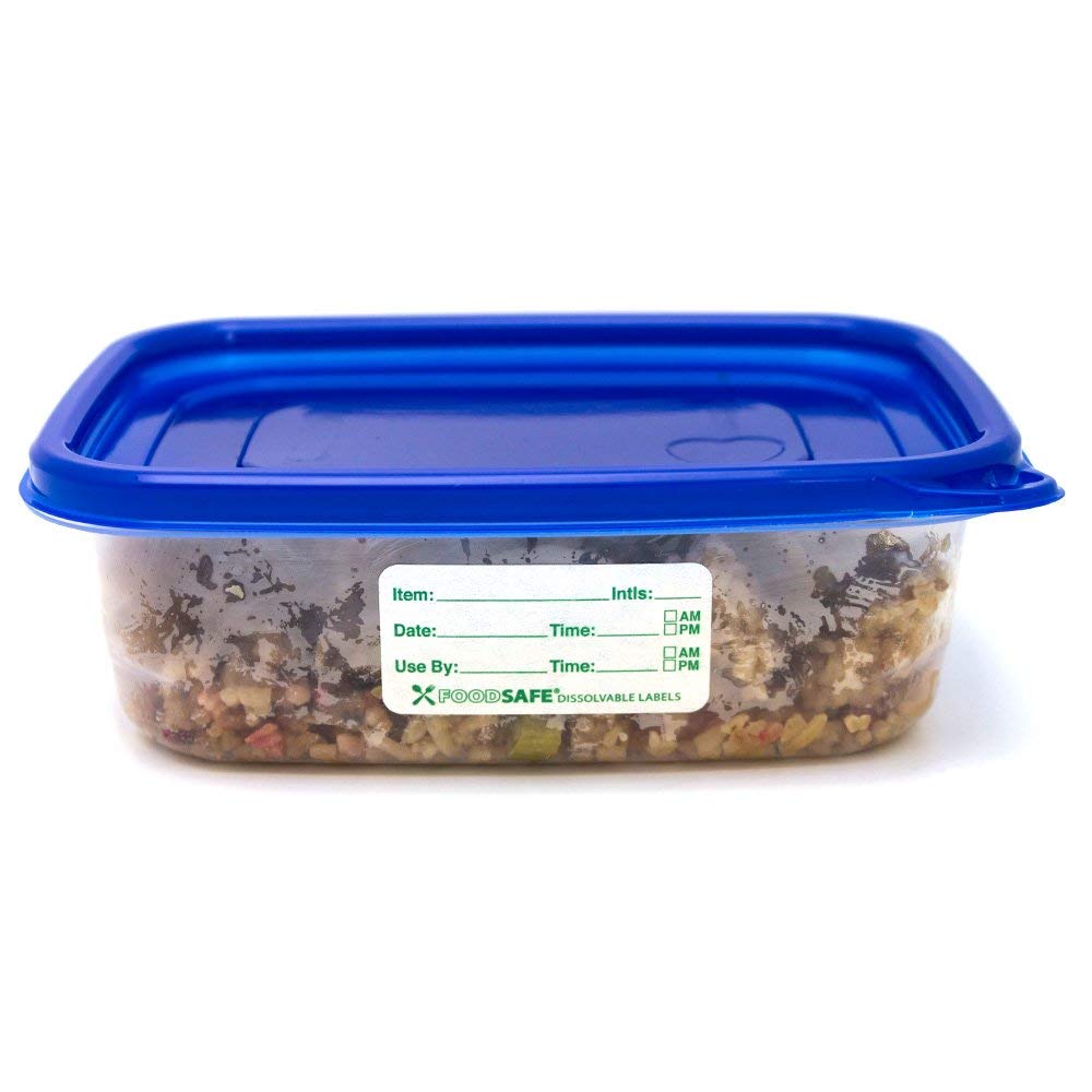 Dissolvable Food Labels by Safe Leaves No Adhesive Residue Dissolves in