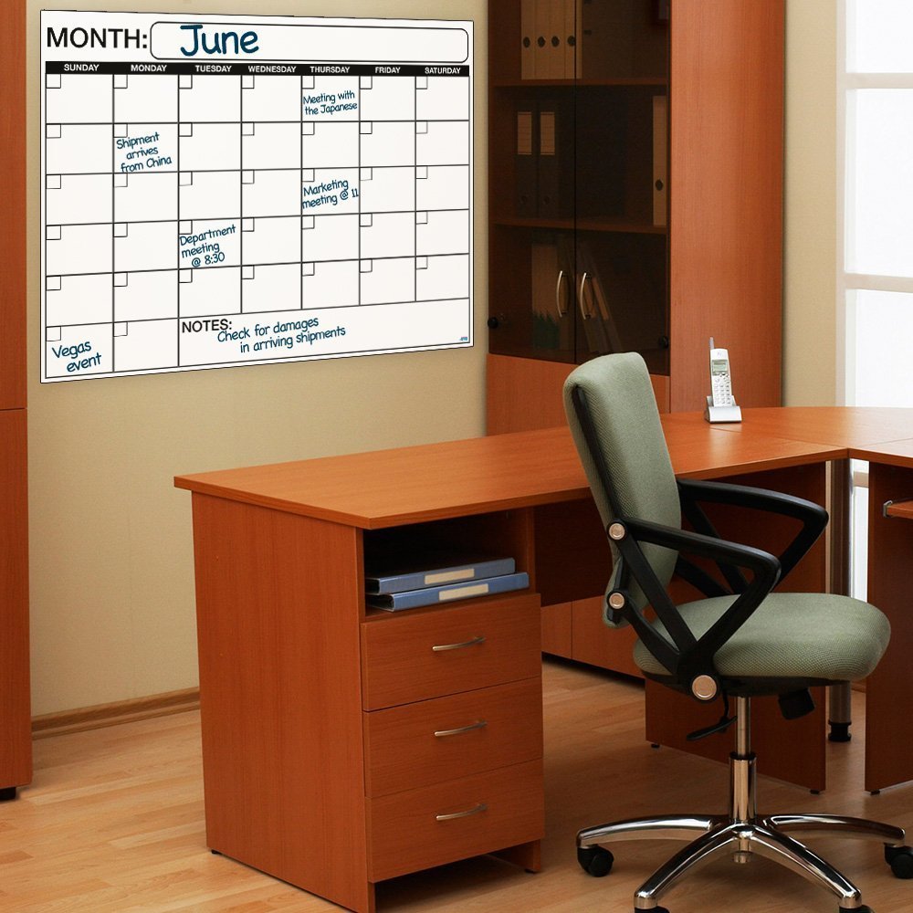 Large Dry or Wet Erase Laminated Monthly Wall Calendar Planner - Afbeelding 13 van 48