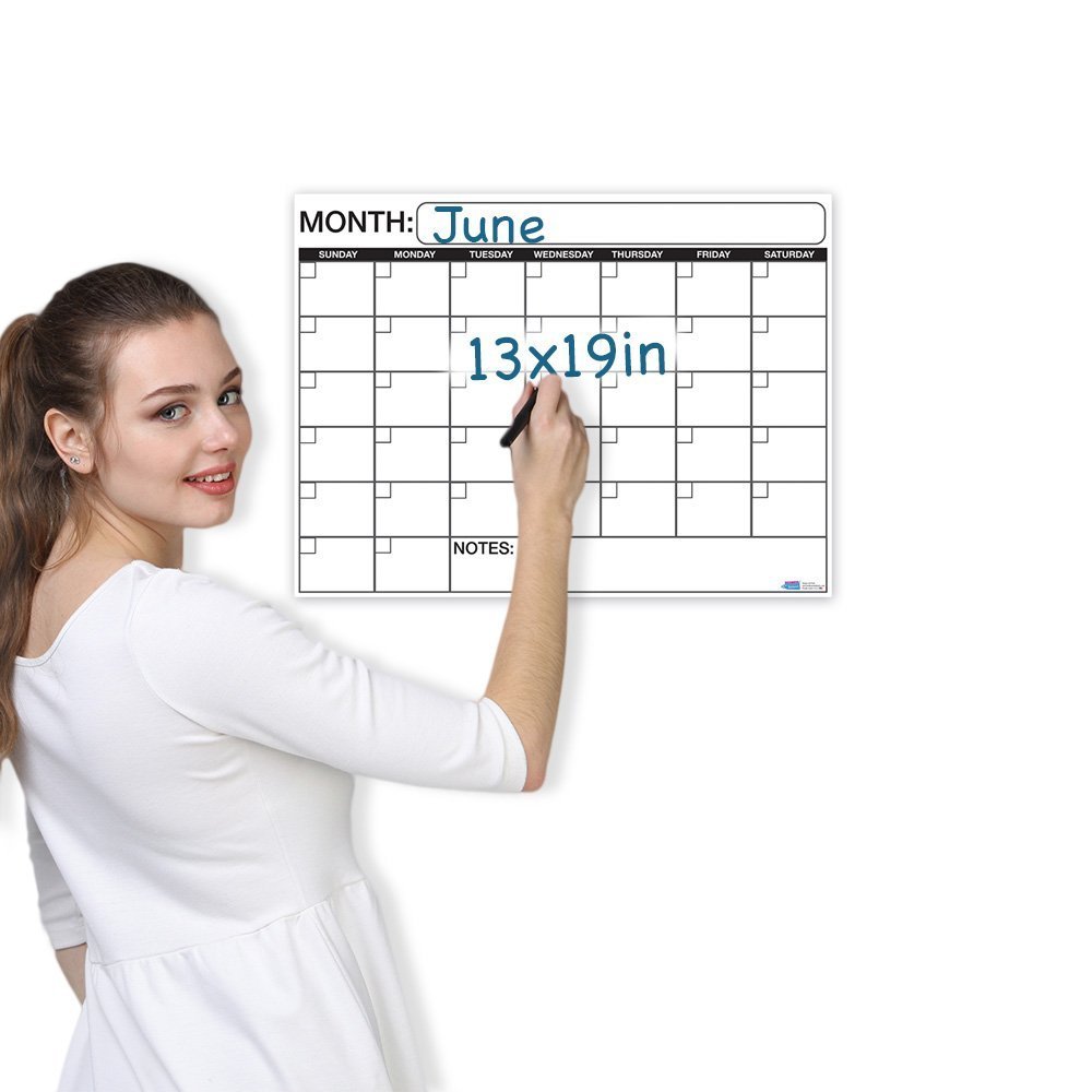 Large Dry or Wet Erase Laminated Monthly Wall Calendar Planner - Afbeelding 8 van 48