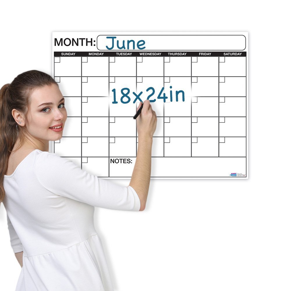 Large Dry or Wet Erase Laminated Monthly Wall Calendar Planner - Afbeelding 19 van 48