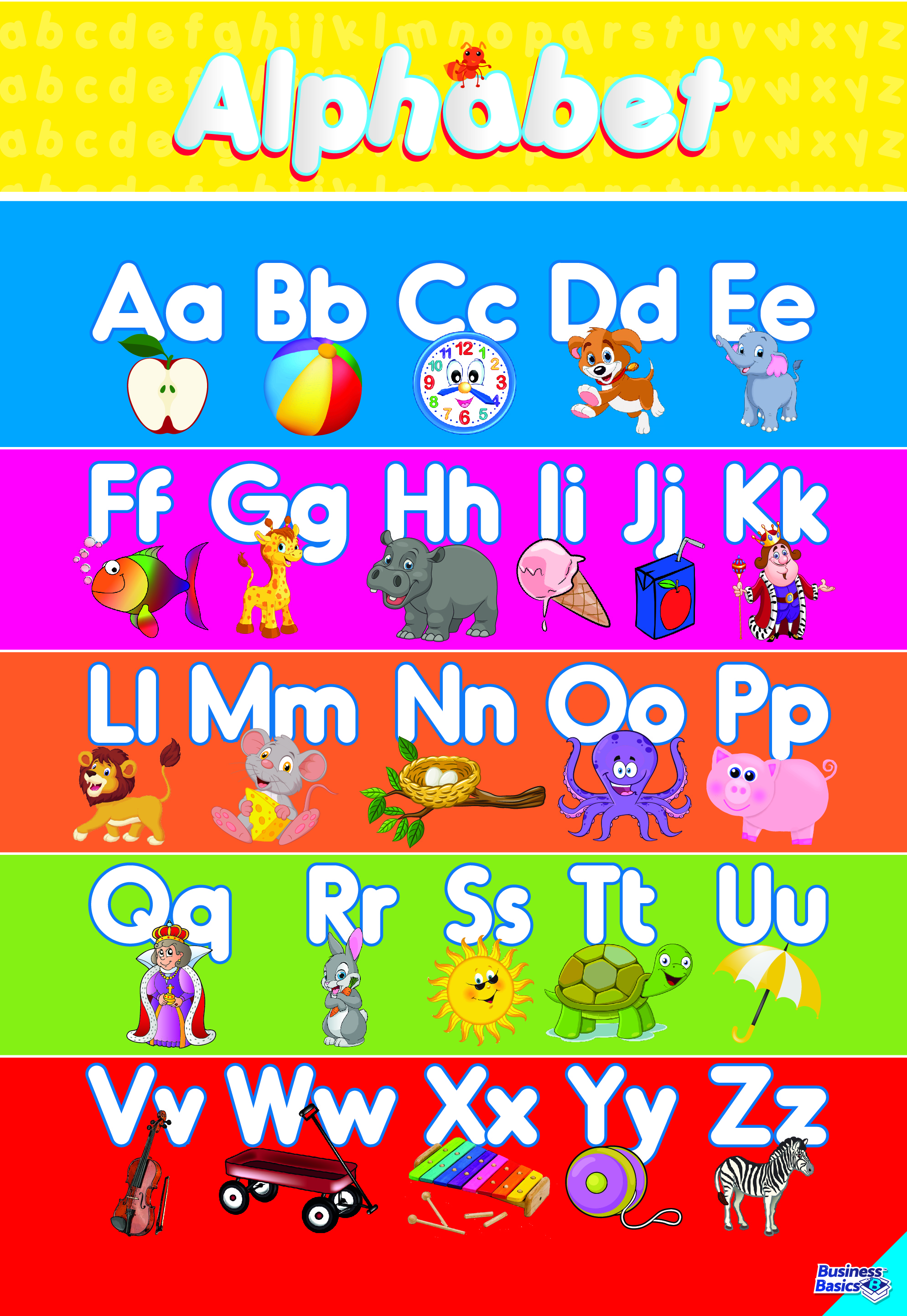 Pädagogische Vorschulplakate zum Unterrichten von Kindern das Alphabet Buchstaben und Zahlen - Bild 22 von 22
