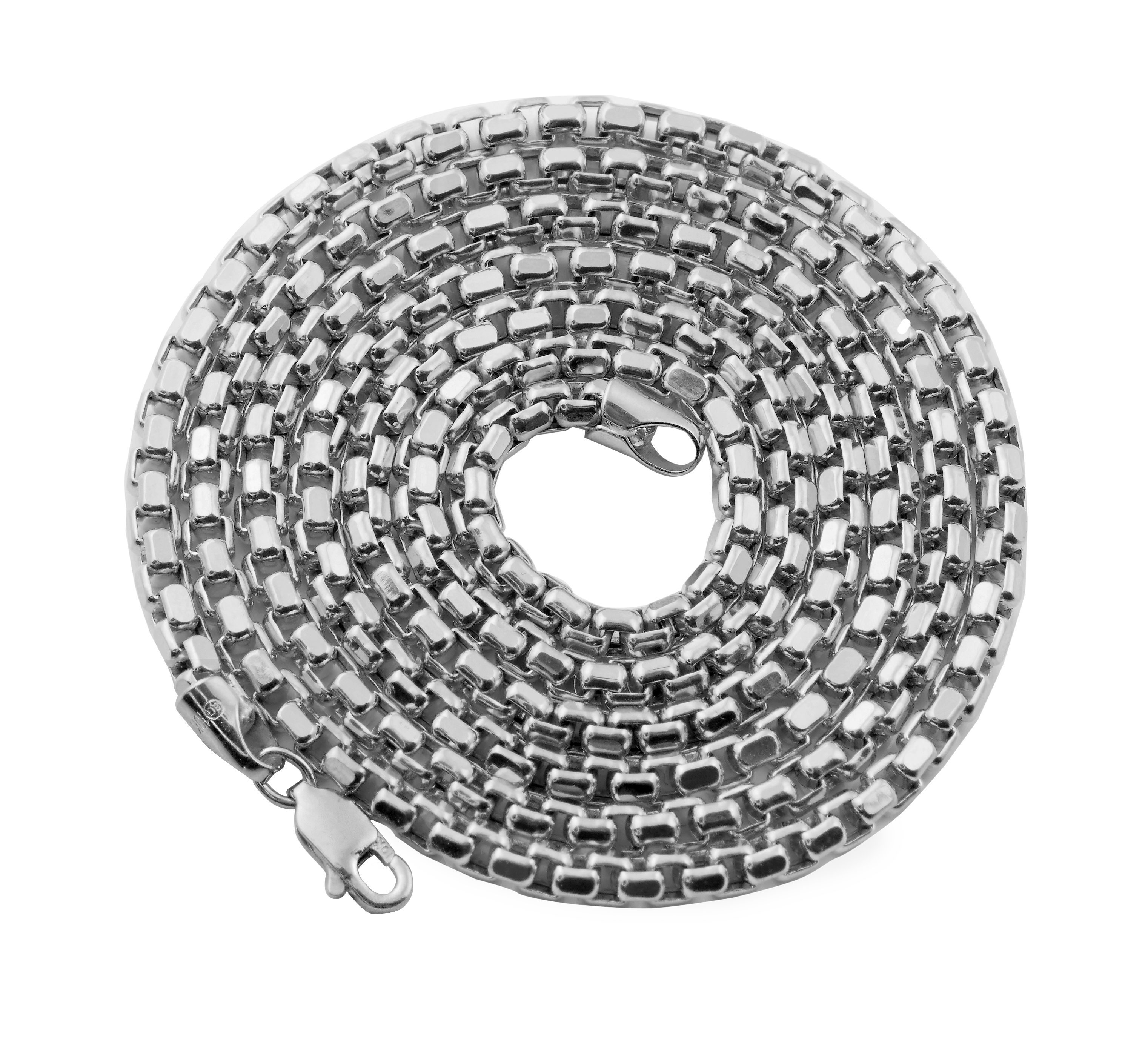 10K White Gold 3.5mm Open Hollow 