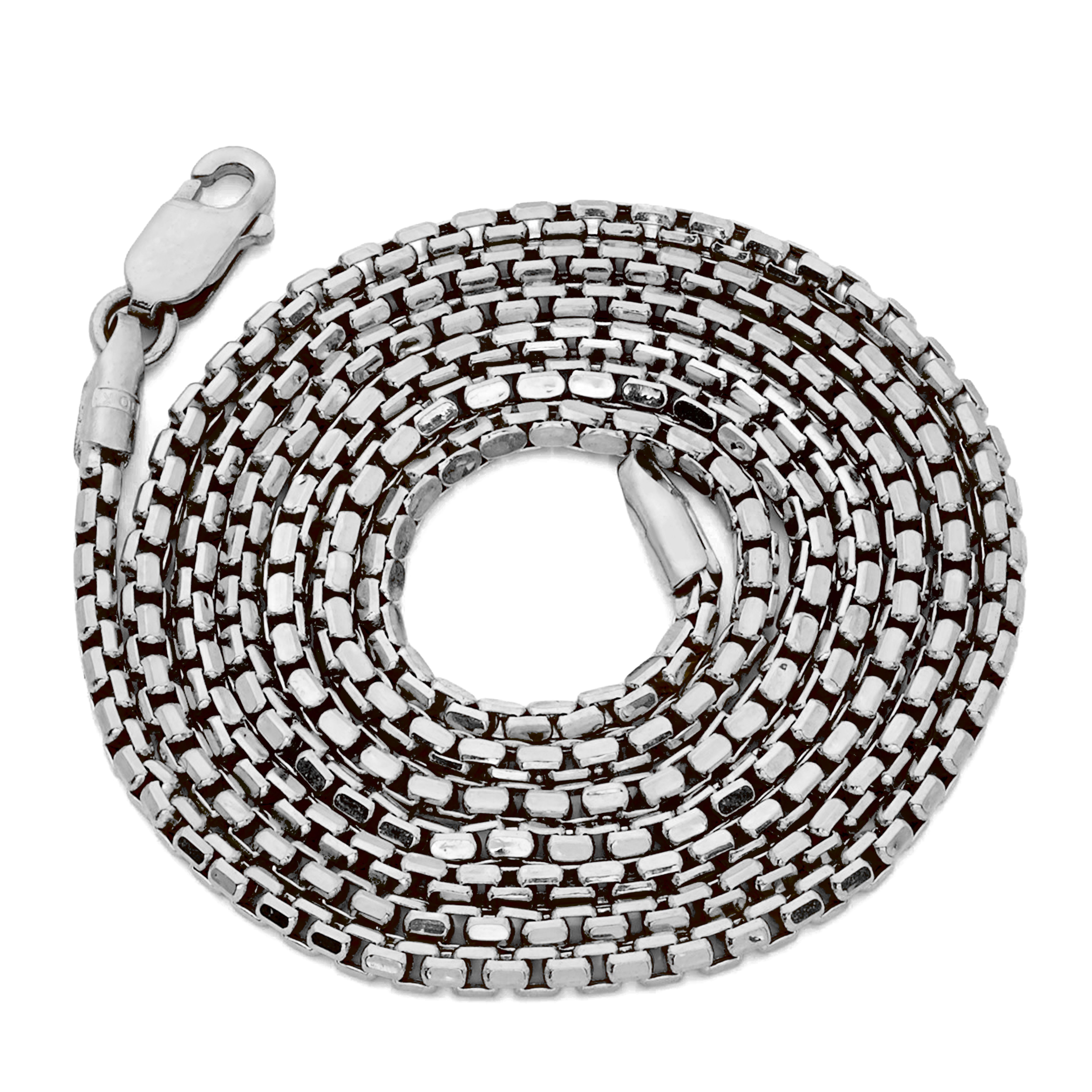 10K White Gold 1.5mm Open Hollow 