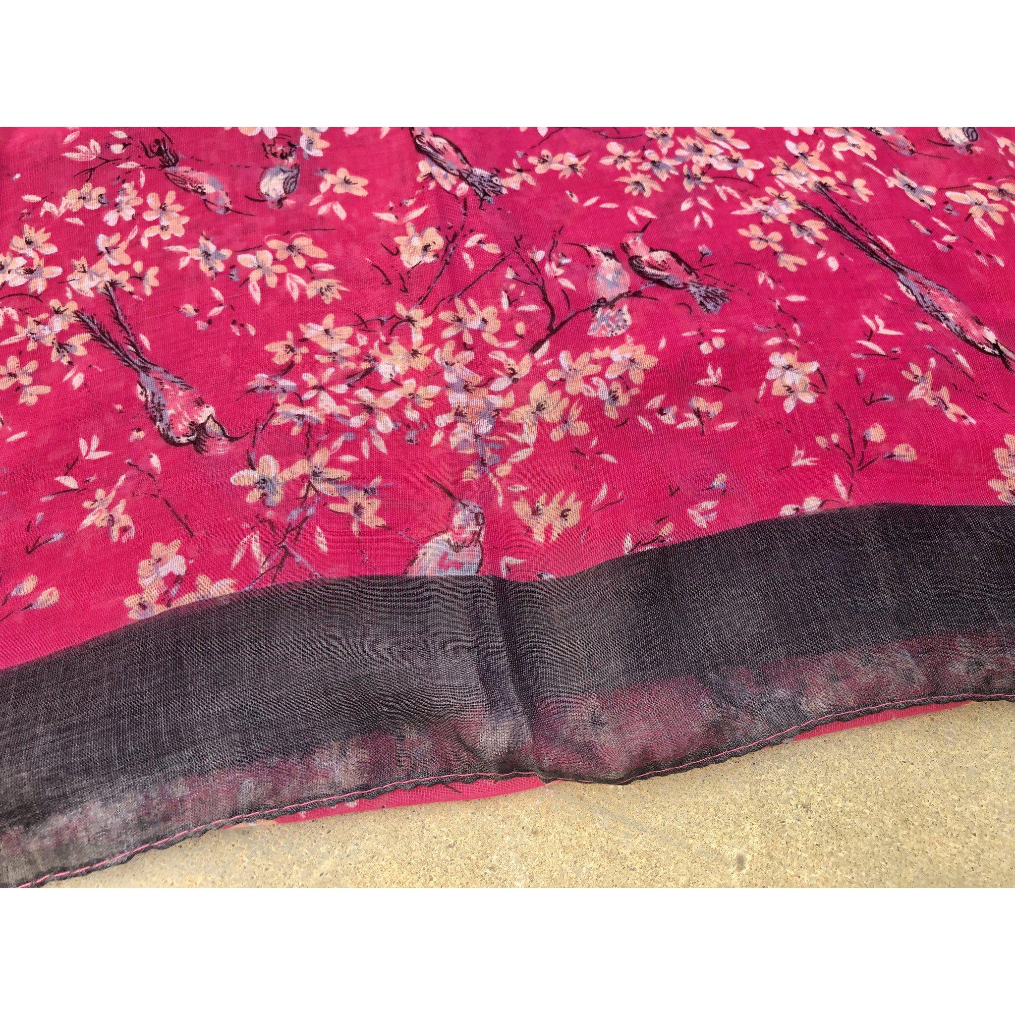 African Head Wrap, Birds of Season Print Headscarf, Tichel Hijab Head Covering - Picture 16 of 18