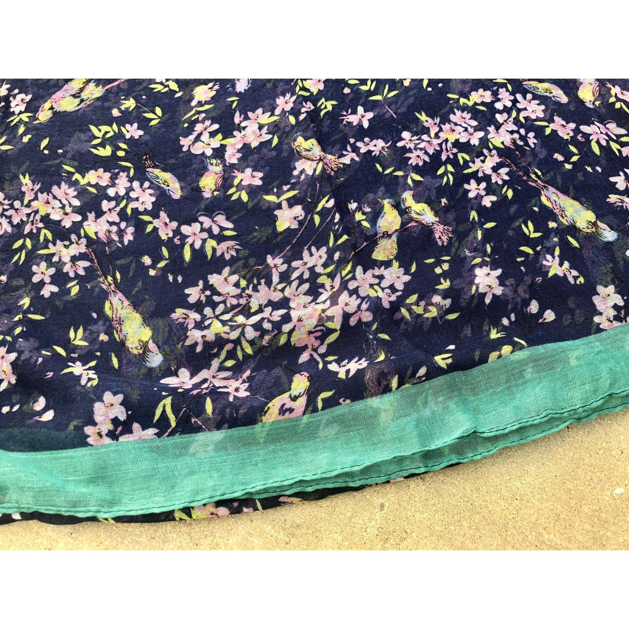 African Head Wrap, Birds of Season Print Headscarf, Tichel Hijab Head Covering - Picture 18 of 18