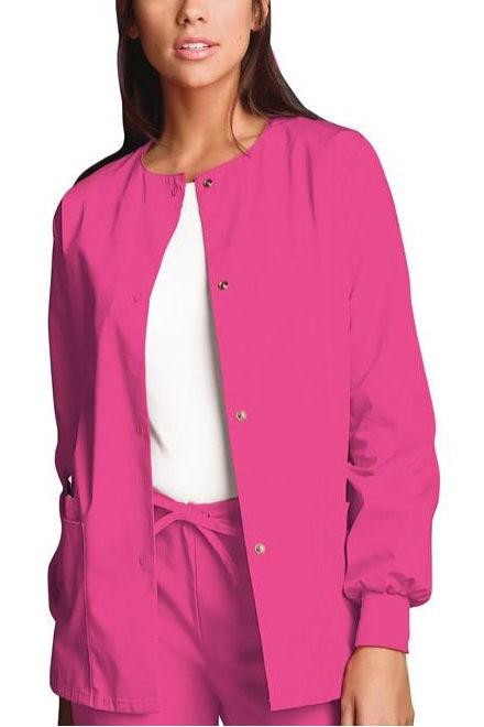 Cherokee Scrub Jacket Workwear Snap Clearance Sale - Picture 3 of 3