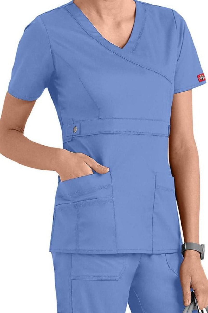 Dickies Scrub Top Gen Flex Mock Wrap Clearance - Picture 7 of 9
