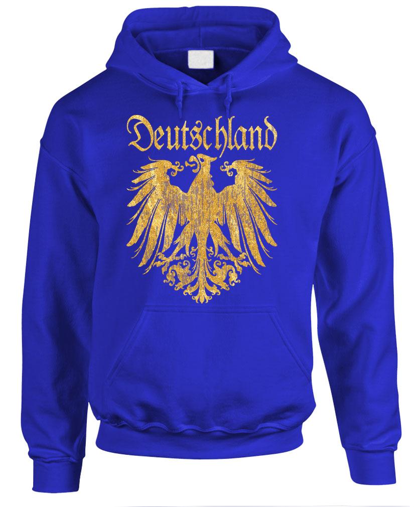 DEUTSCHLAND METALLIC Gold – German Eagle – Fleece Pullover Hoodie