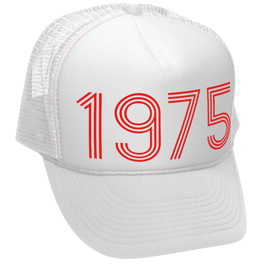 1975 - retro classic made in 70s font - Adult Trucker Cap Hat