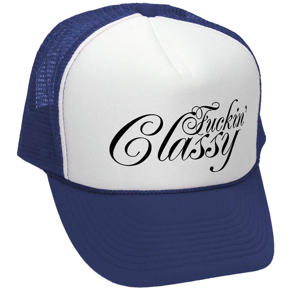 CLASSY vulgar obscene raunchy joke - Adult Trucker Cap Hat - Picture 15 of 23