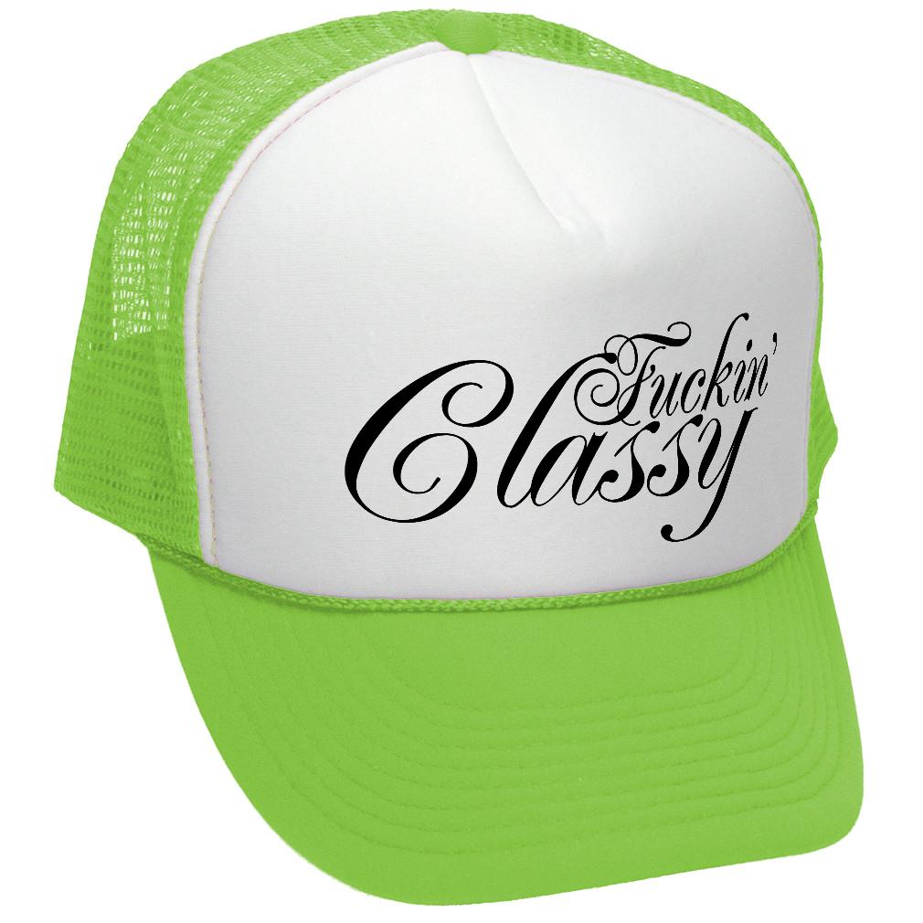 CLASSY vulgar obscene raunchy joke - Adult Trucker Cap Hat - Picture 16 of 23