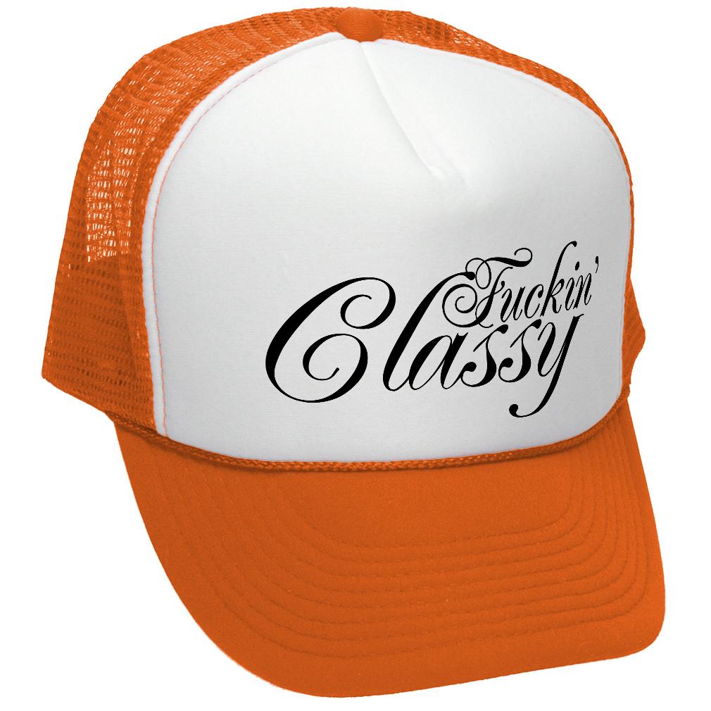 CLASSY vulgar obscene raunchy joke - Adult Trucker Cap Hat - Picture 17 of 23