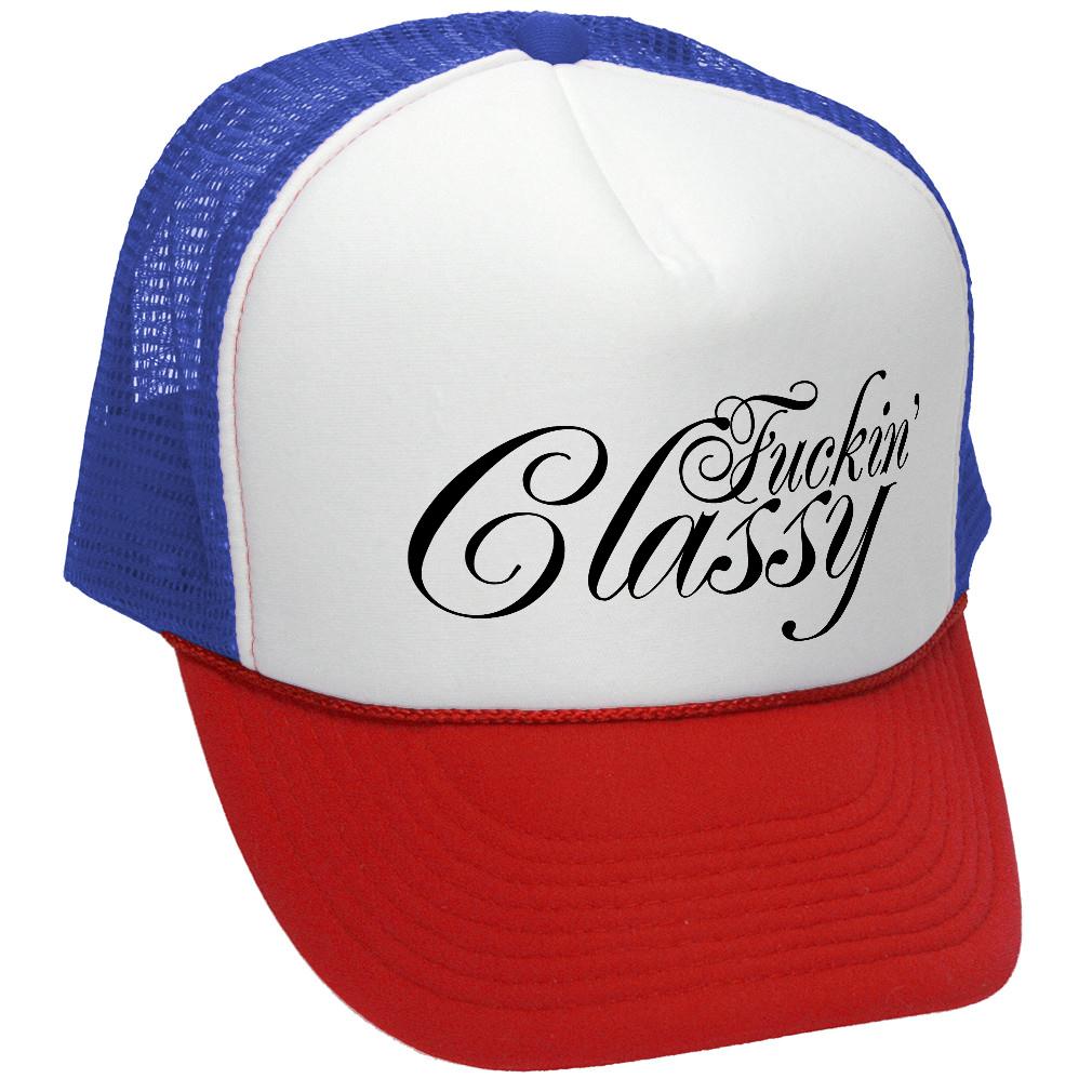 CLASSY vulgar obscene raunchy joke - Adult Trucker Cap Hat - Picture 20 of 23
