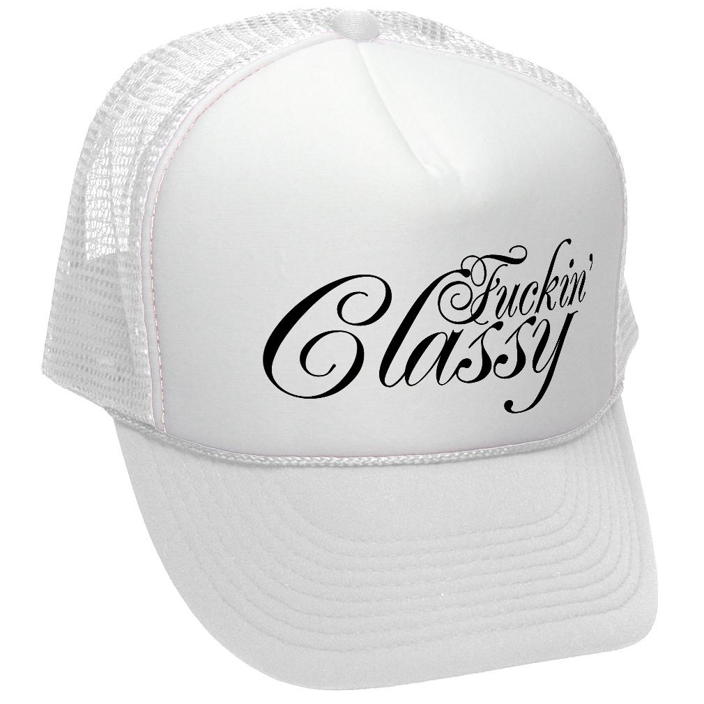 CLASSY vulgar obscene raunchy joke - Adult Trucker Cap Hat - Picture 23 of 23