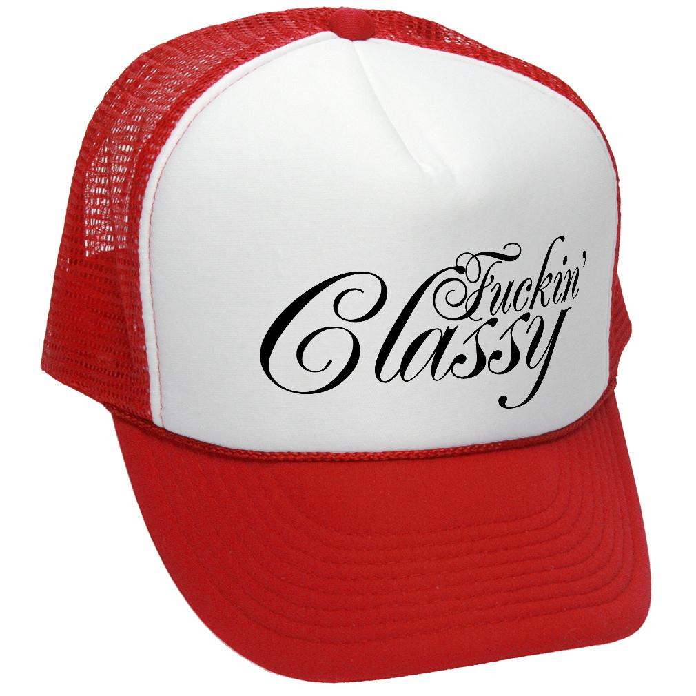 CLASSY vulgar obscene raunchy joke - Adult Trucker Cap Hat - Picture 11 of 23