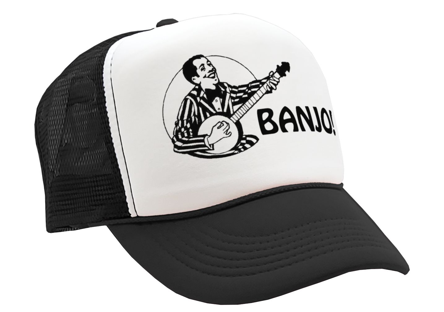 HIPSTER BANJO – Unisex Adult Trucker Cap Hat