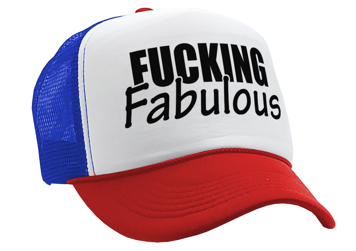 F--KING FABULOUS - sexy funny hipster joke - Vintage Retro Style Trucker Cap Hat