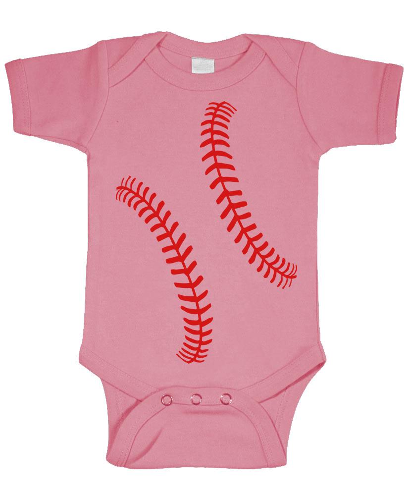 BASEBALL STITCHES - ball softball hard - Cotton Infant Bodysuit | eBay