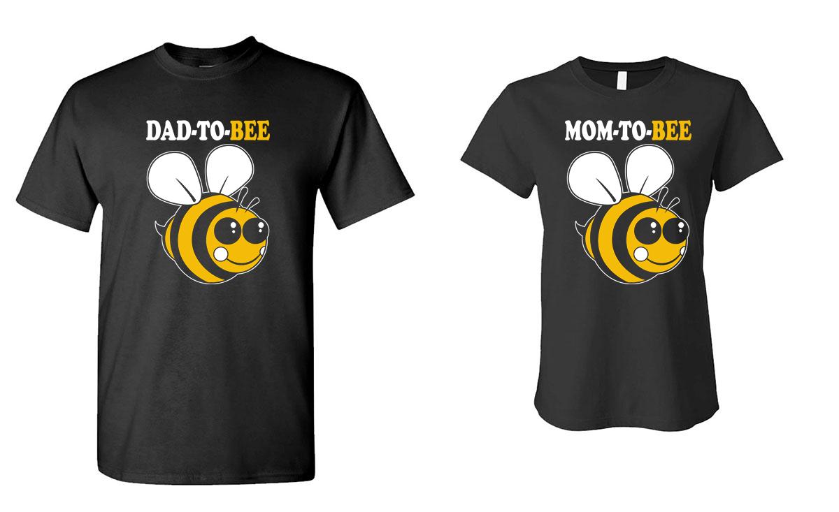 MOM and DAD TO BEE – His and Her T-Shirt COMBO
