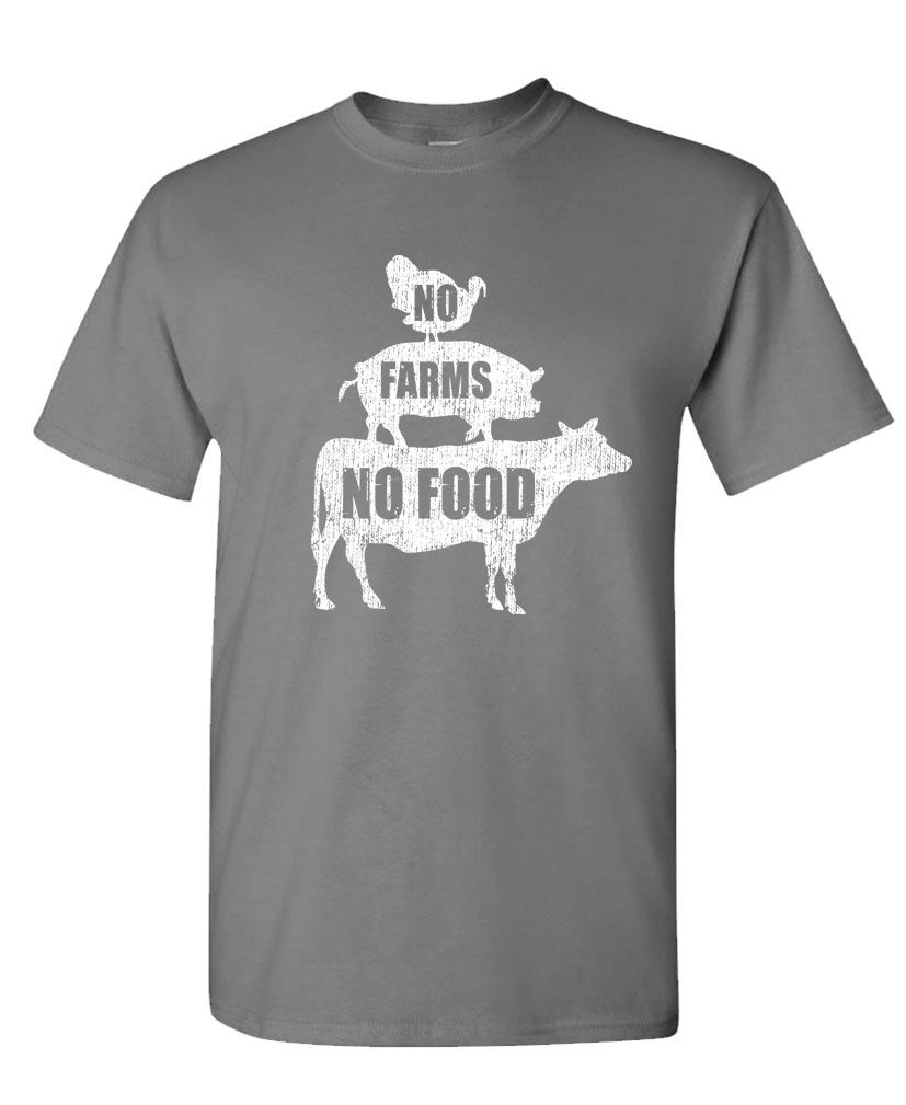NO FARMS NO Food – Unisex Cotton T-Shirt Tee Shirt
