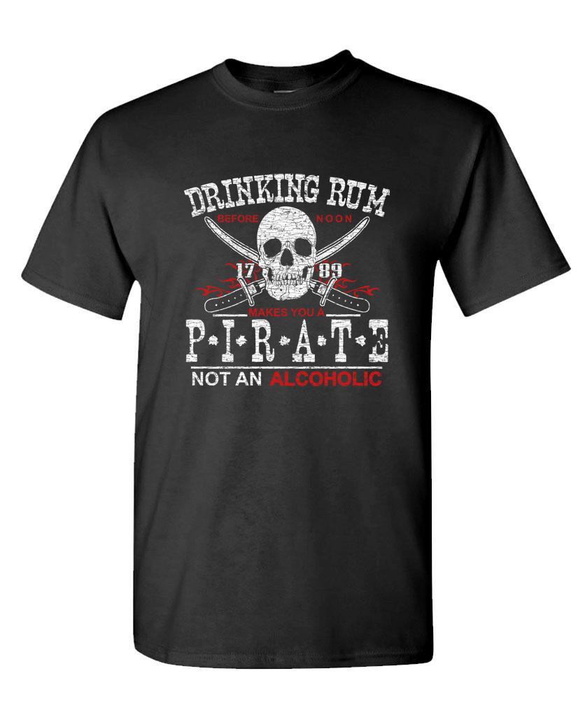 DRINKING RUM MAKES You A Pirate – Unisex Cotton T-Shirt Tee Shirt