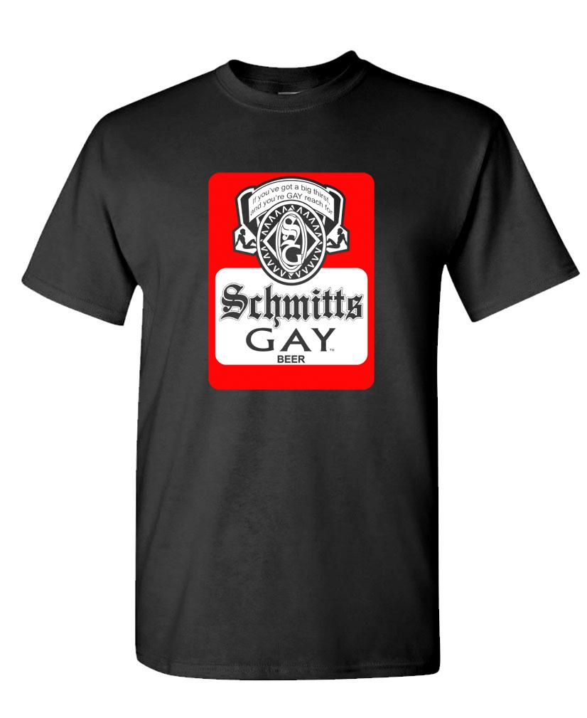 SCHMITTS GAY BEER – Unisex Cotton T-Shirt Tee Shirt