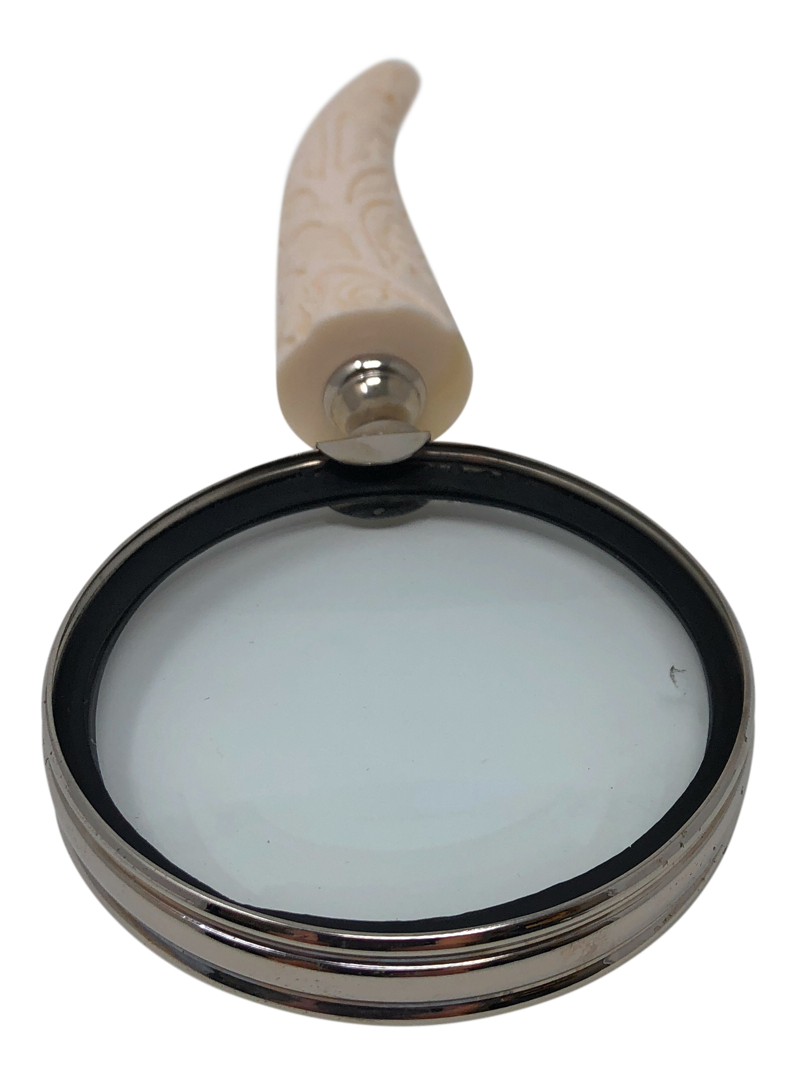 Premium Hand Carved Magnifying Glass with Polished Buffalo Bone Handle eBay