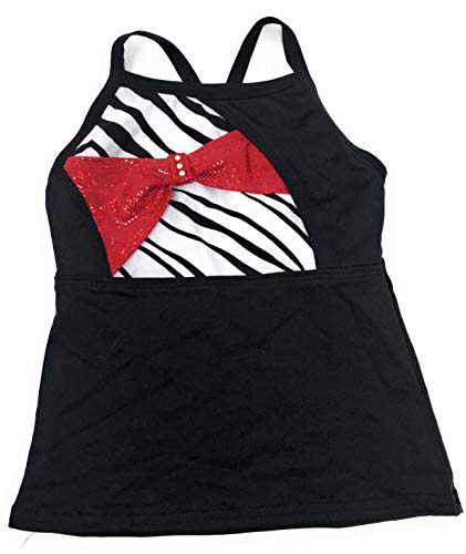 Girls Fashion Long Cross Back Designer Tank Top Shirt for Gymnastic - Picture 2 of 10