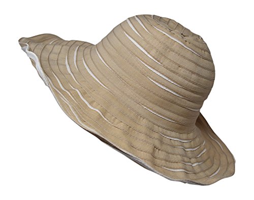 Packable Reversible Crusher Sun Shade Beach Hat, Adjustable Wide Shapeable Brim - Picture 6 of 6