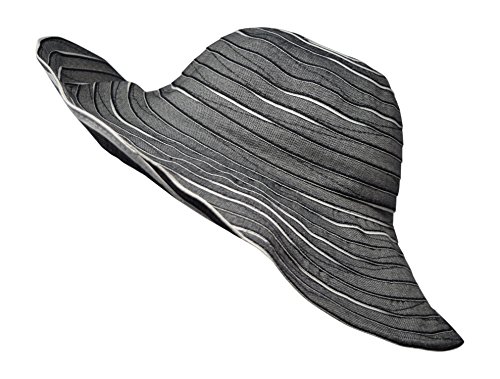 Packable Reversible Crusher Sun Shade Beach Hat, Adjustable Wide Shapeable Brim - Picture 4 of 6