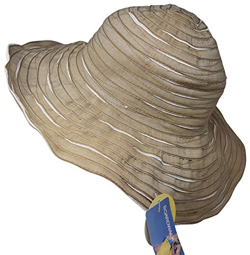 Packable Reversible Crusher Sun Shade Beach Hat, Adjustable Wide Shapeable Brim - Picture 5 of 6