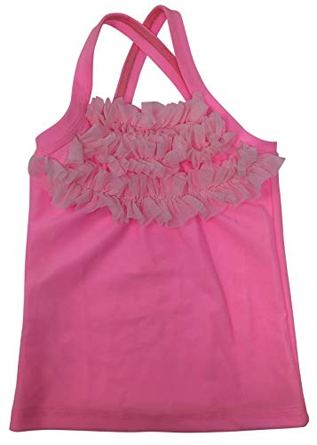 Girls Fashion Long Cross Back Designer Tank Top Shirt for Gymnastic - Picture 4 of 10