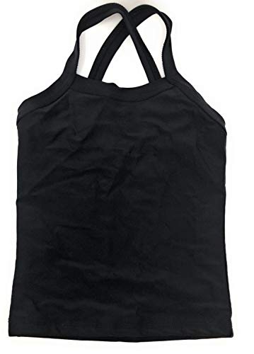 Girls Fashion Long Cross Back Designer Tank Top Shirt for Gymnastic - Picture 7 of 10