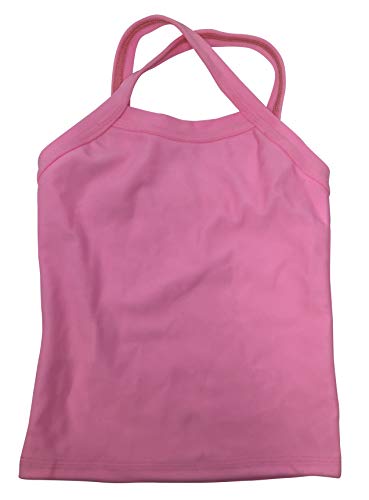 Girls Fashion Long Cross Back Designer Tank Top Shirt for Gymnastic - Picture 8 of 10