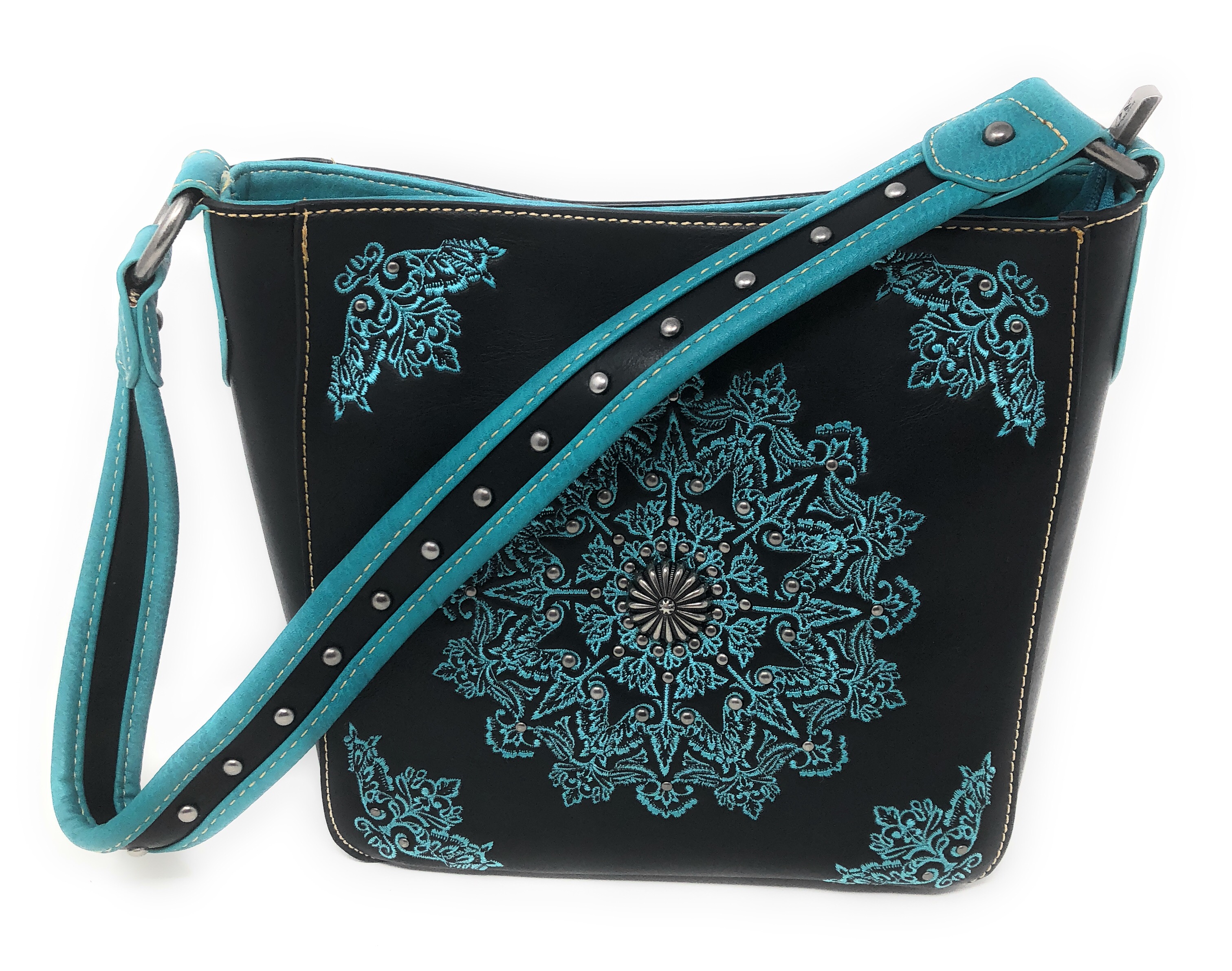 Concealed Carry Hobo Single Strap Purse w Mandala Boho DesignMatching