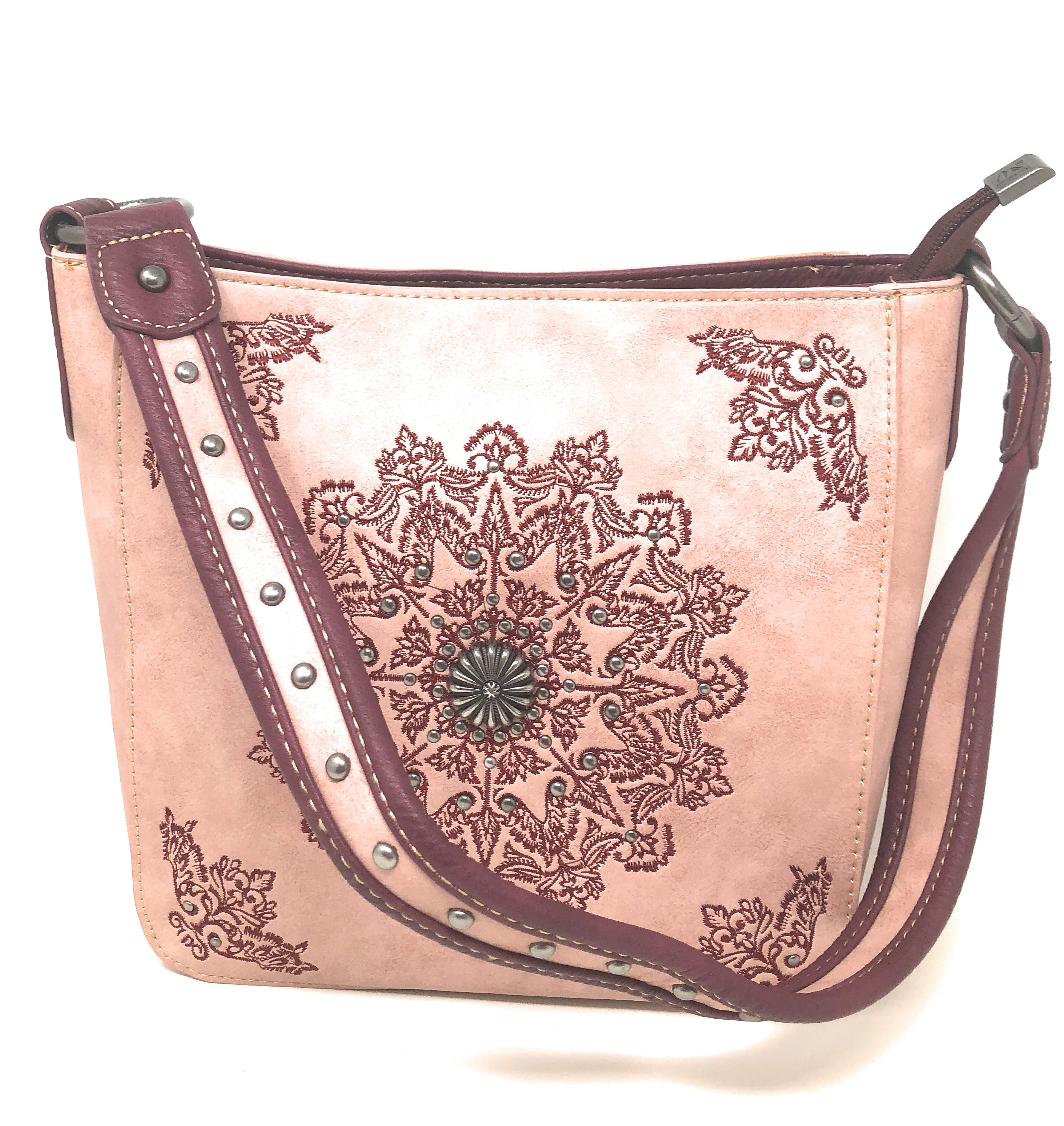 Concealed Carry Hobo Single Strap Purse w Mandala Boho DesignMatching