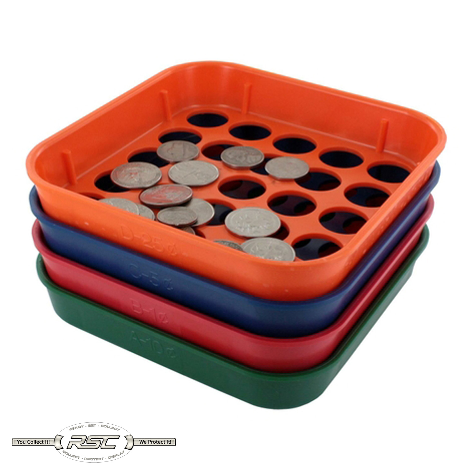 Aazon.co : Feifeiya 20 Pcs Coin Trays For Rolled Coins High Capacity