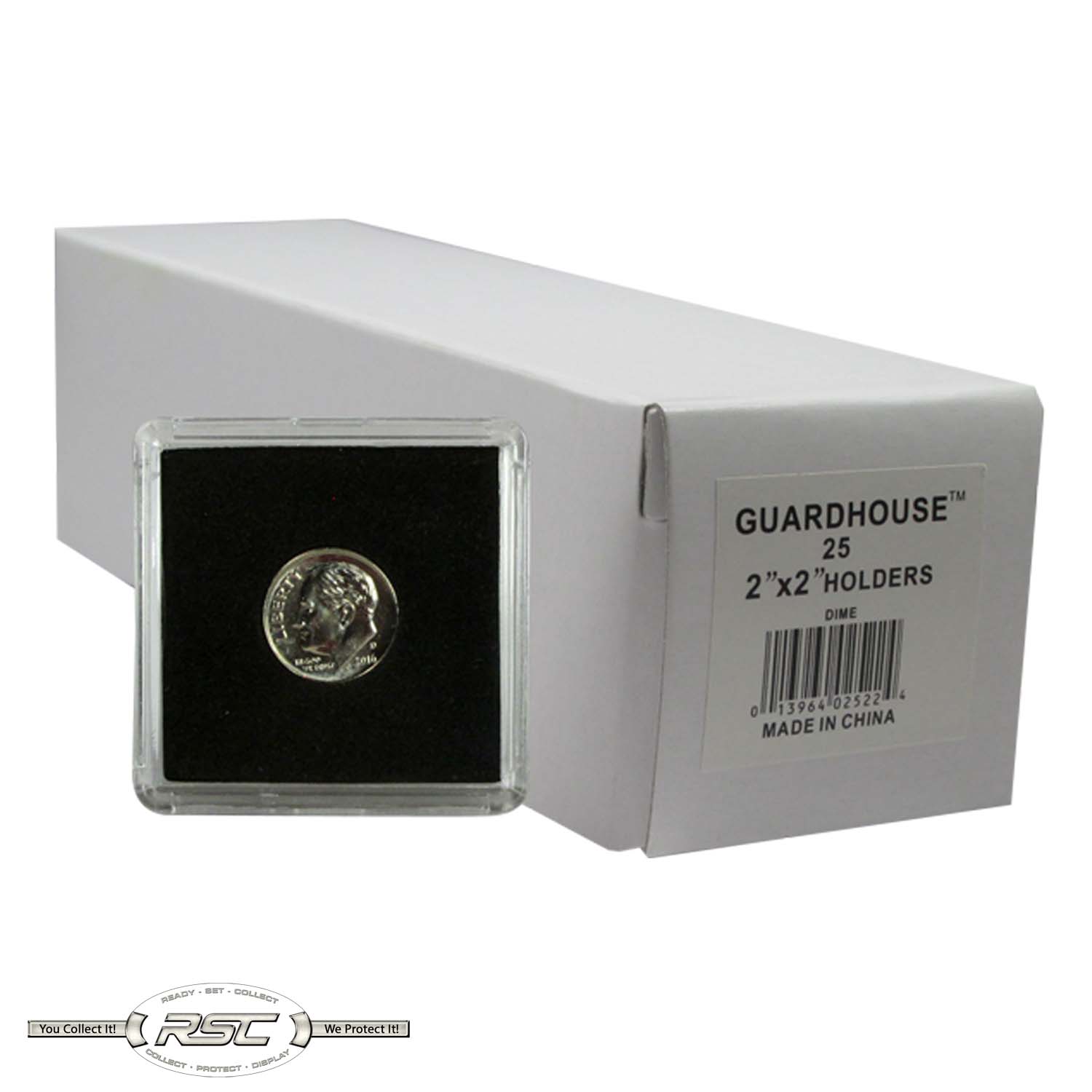 25 Guardhouse 2x2 Tetra Plastic Snaplocks Coin Holders for Dime & 2.