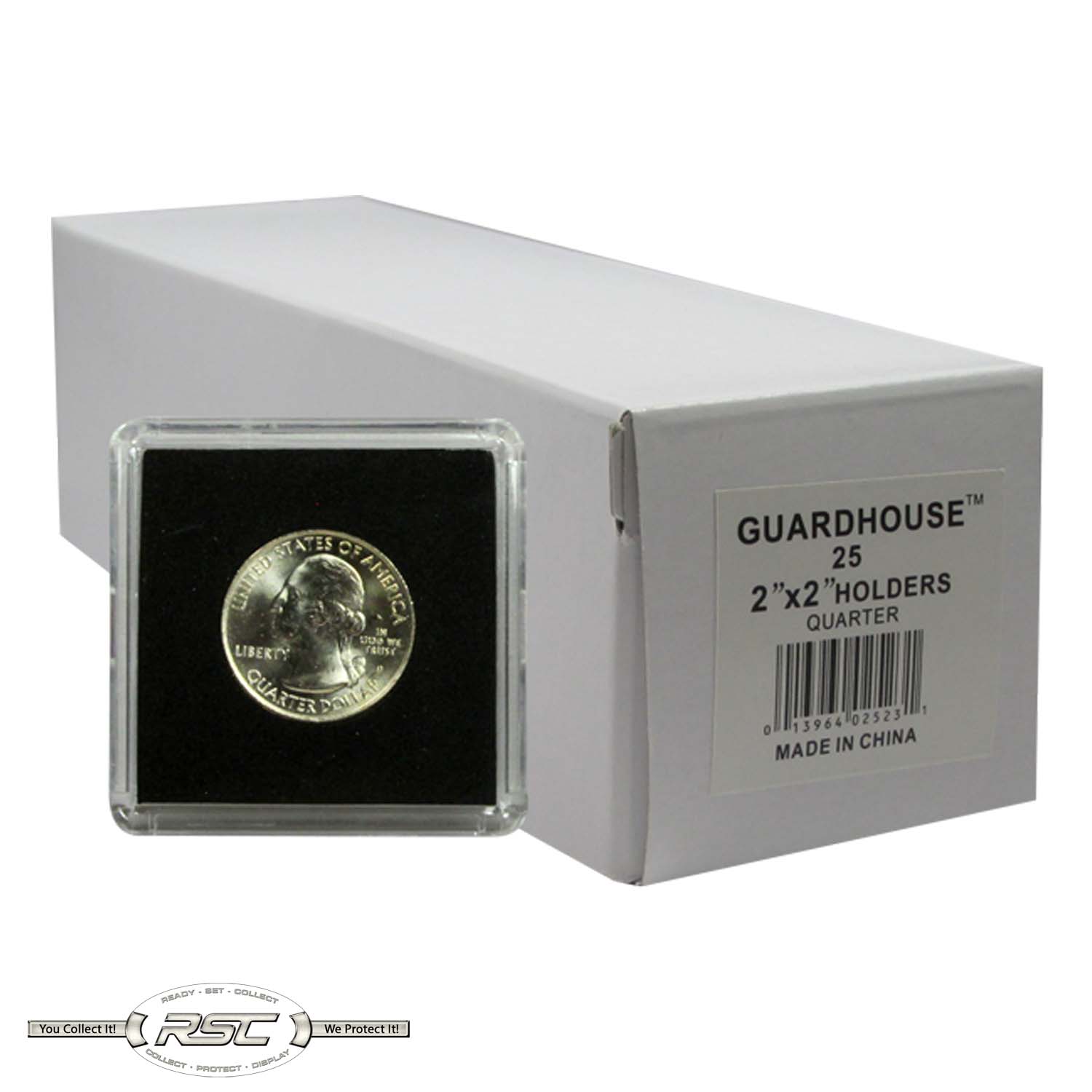 25 Guardhouse 2x2 Tetra Plastic Snaplocks Coin Holders for Quarters