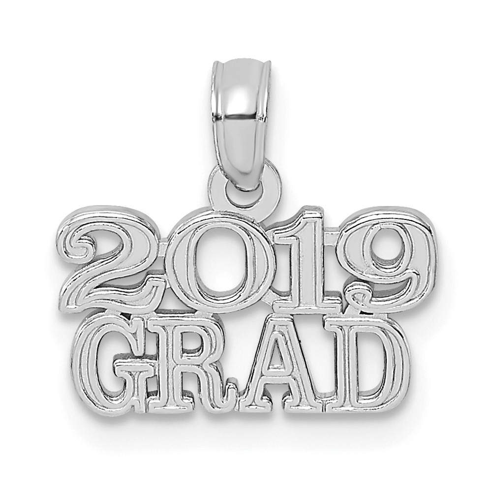 14K Yellow Gold Polished Graduation 2019 Small Charm Pendant