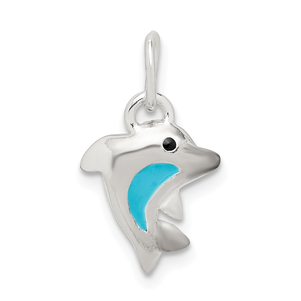 Sterling Silver Polished Dolphin Pendant