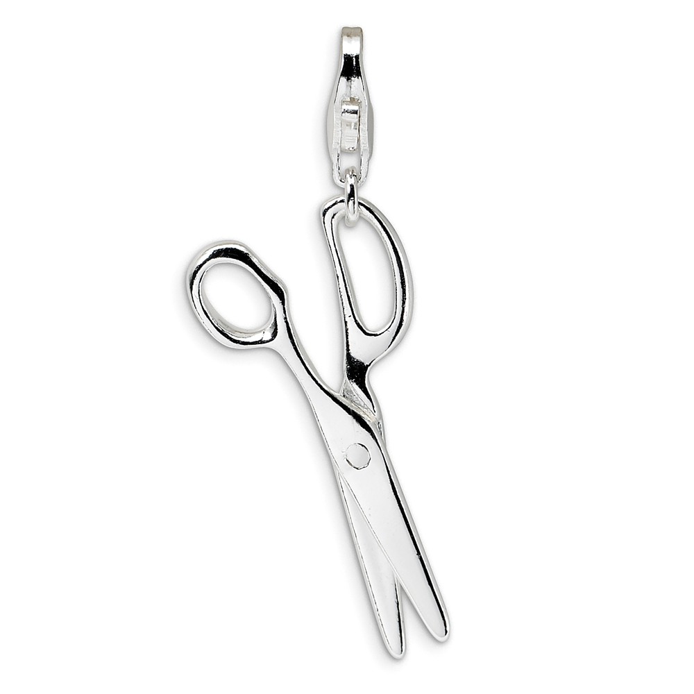 Sterling Silver Polished Eiffel Tower w//Lobster Clasp Charm