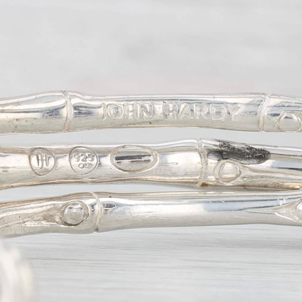 John Hardy Bamboo 0.80ctw Sapphire Cuff Bracelet Sterling