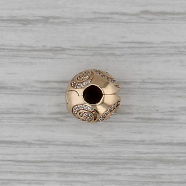 Pandora Mickey Mouse 14k Gold Lock Charm Cubic Zirconia Disney