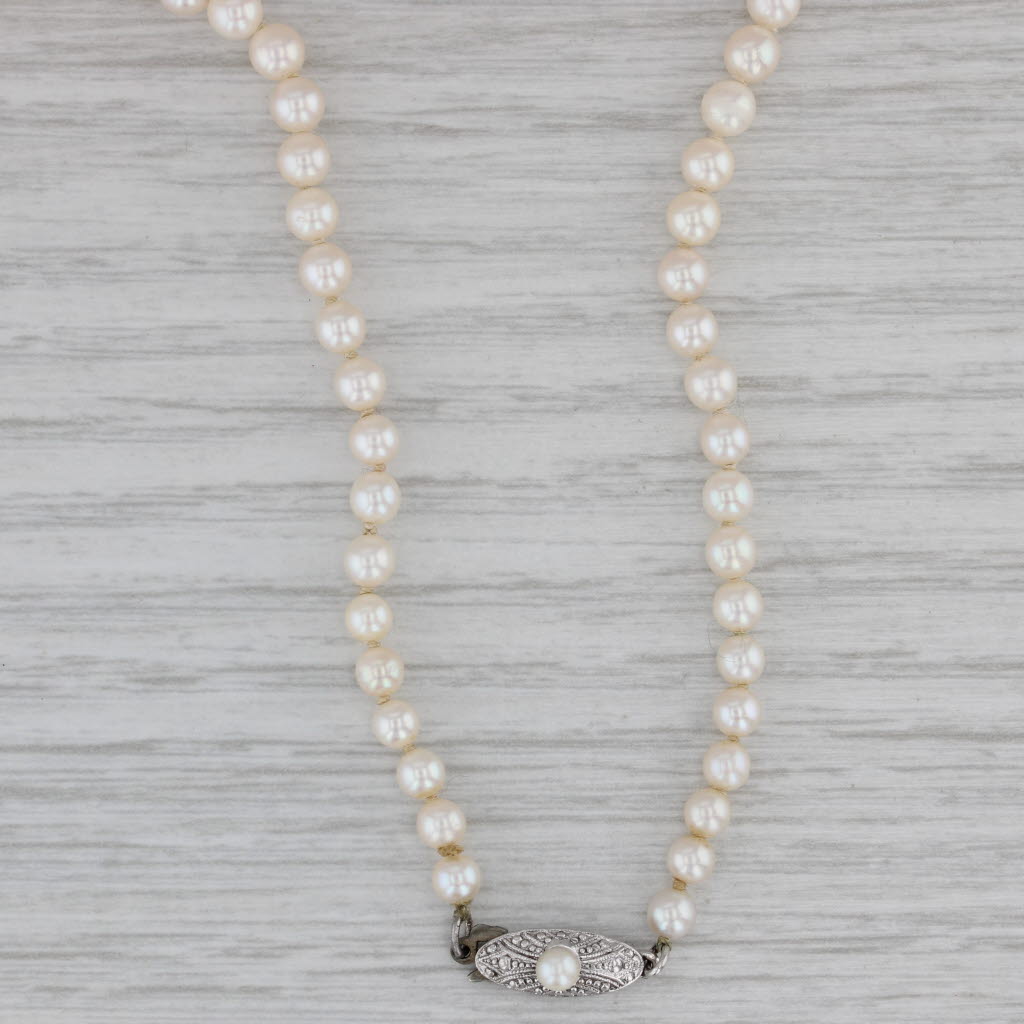 Vintage Mikimoto Graduated Cultured Pearl Single Strand
