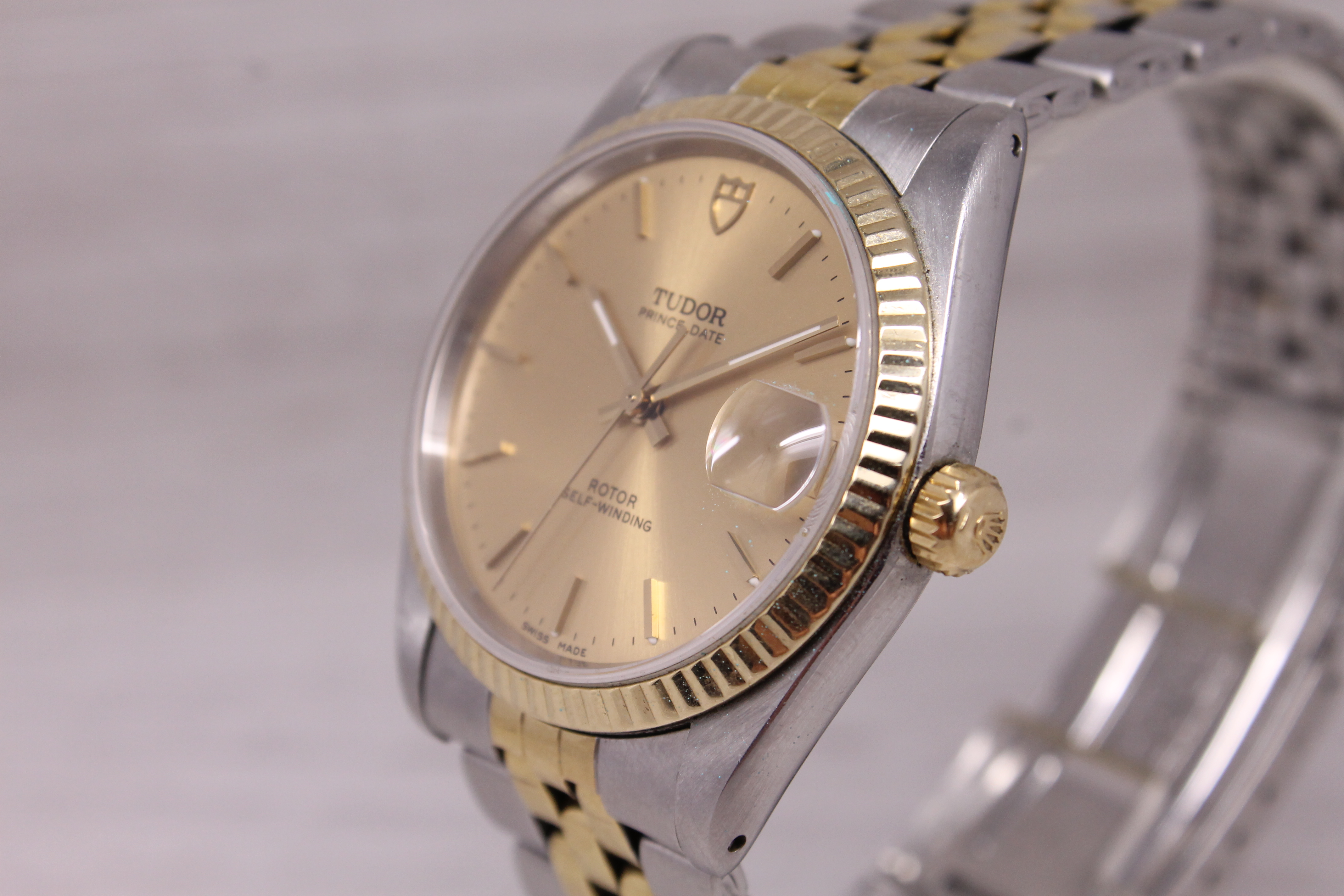 Vintage c.1990 Tudor Prince Date 34mm Automatic Watch IBM Company