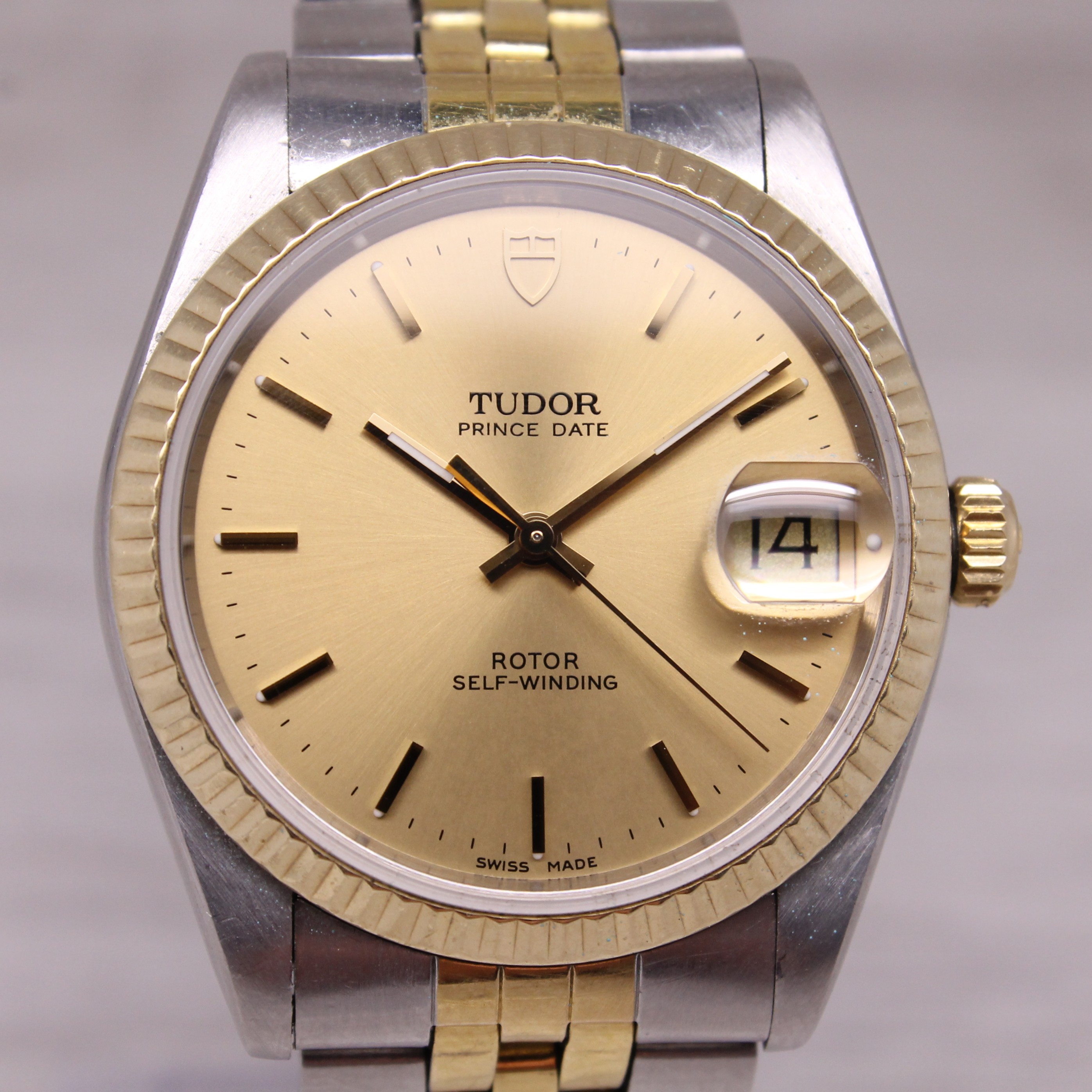 Vintage c.1990 Tudor Prince Date 34mm Automatic Watch IBM Company