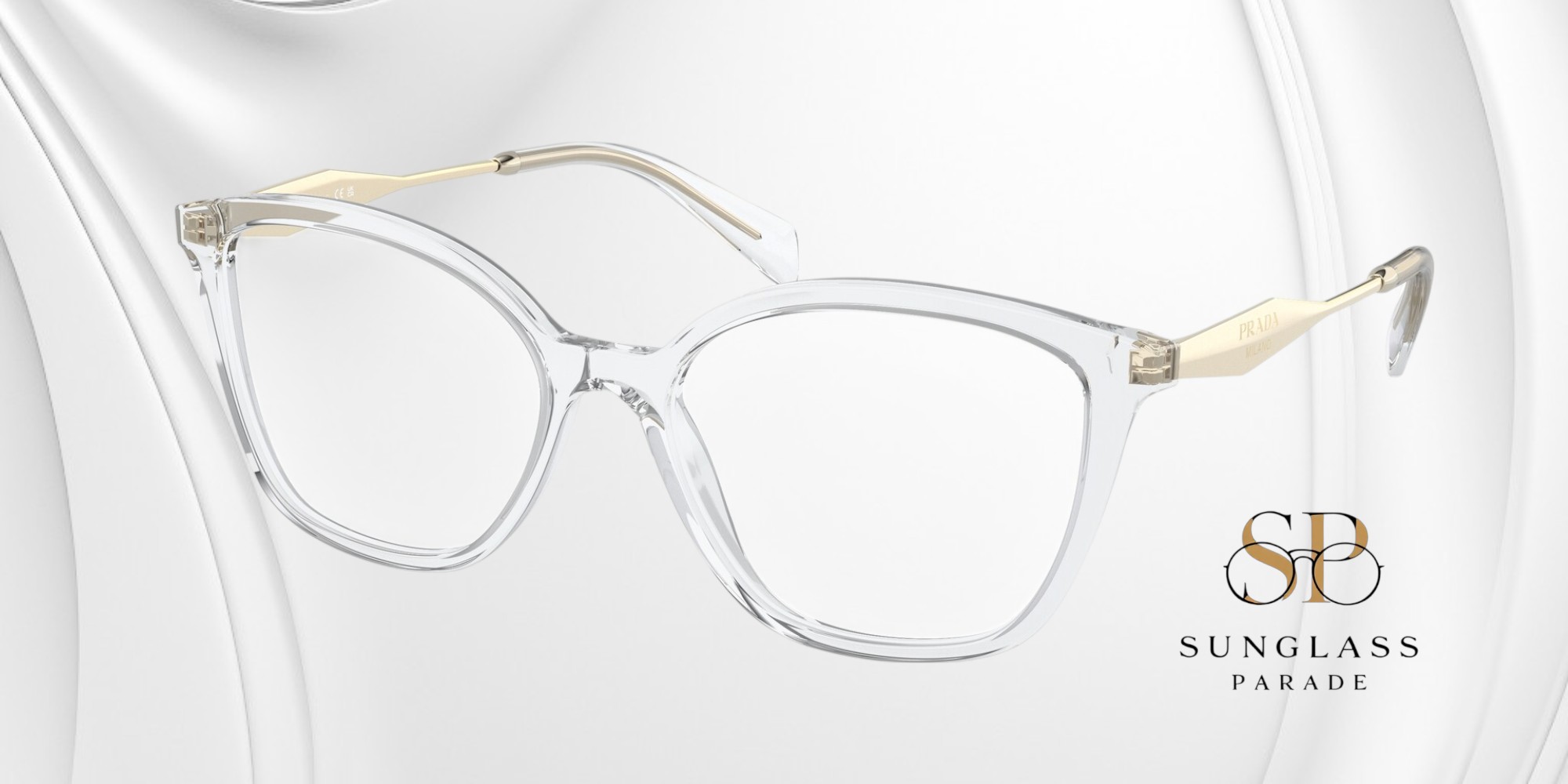 PRADA PR 02ZV 2AZ1O1 Crystal Demo Lens 54 mm Women's